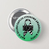 Mai ist das Ehlers-Danlos-Syndrom Monat Button (Vorne & Hinten)