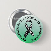 Mai ist das Ehlers-Danlos-Syndrom Monat Button (Vorne & Hinten)
