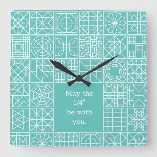 Mai ist das "vierte" mit Ihnen Quadratische Wanduhr (Vorderseite)