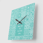 Mai ist das "vierte" mit Ihnen Quadratische Wanduhr (Winkel)