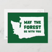 Mai ist der Wald mit Ihnen Washington Postkarte (Vorne/Hinten)