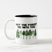 Mai ist der Wald mit Ihnen Zweifarbige Tasse (Links)