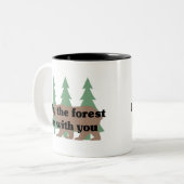 Mai ist der Wald mit Ihnen Zweifarbige Tasse (Vorderseite Links)