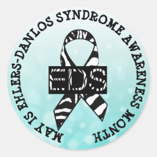 Mai ist Ehlers-Danlos Syndrom Monats-Aufkleber Runder Aufkleber