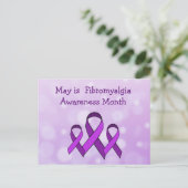 Mai ist Fibromyalgie Monat Lila Multifunktionskart Postkarte (Stehend Vorderseite)