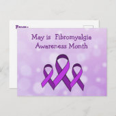 Mai ist Fibromyalgie Monat Lila Multifunktionskart Postkarte (Vorne/Hinten)