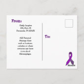 Mai ist Fibromyalgie Monat Lila Multifunktionskart Postkarte (Rückseite)