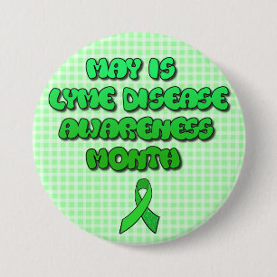 Mai ist Lyme-Borreliose-Aufklärungsmonat-Button Button