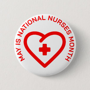 Mai ist Monat der Krankenschwester Button