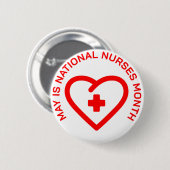 Mai ist Monat der Krankenschwester Button (Vorne & Hinten)