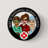 Mai ist Monat der Krankenschwester Button (Vorderseite)