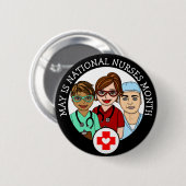 Mai ist Monat der Krankenschwester Button (Vorne & Hinten)