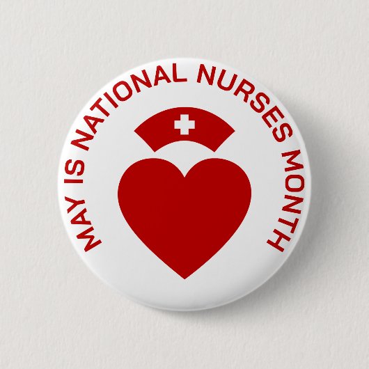 Mai ist Monat der Krankenschwester Button (Vorderseite)