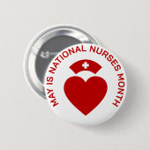 Mai ist Monat der Krankenschwester Button (Vorne & Hinten)