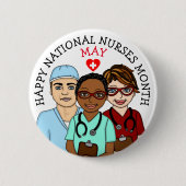 Mai ist Monat der Krankenschwester Button (Vorderseite)