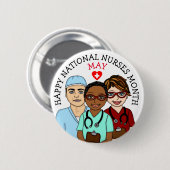 Mai ist Monat der Krankenschwester Button (Vorne & Hinten)