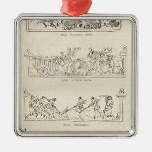 Mai, Juni, Juli und August, von Silbernes Ornament