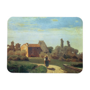 Mai-Morgen (Öl auf Leinwand) Magnet