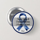 Mai Sensibilisierung für Wassersicherheit und Ertr Button (Vorne & Hinten)