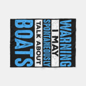 Mai spontan reden über Boat Lovers Funny Boa Fleecedecke (Vorderseite (Horizontal))