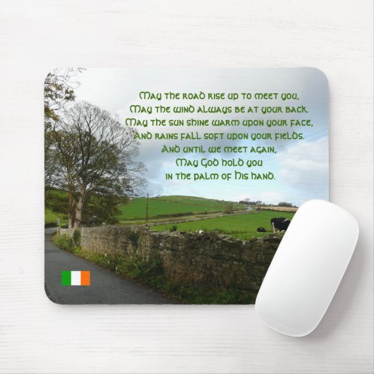 Mai steigen die Straße oben, um Sie-Irischen Vers Mousepad (Mit Mouse)
