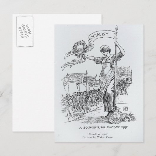 Mai Tag, 1907 Postkarte (Vorne/Hinten)