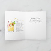 Mai Tai Cocktail 21. Happy Birthday Card Karte (Innenseite)