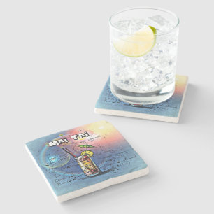 Mai Tai Cocktail (#4 von 12 Sets zur Zubereitung v Steinuntersetzer