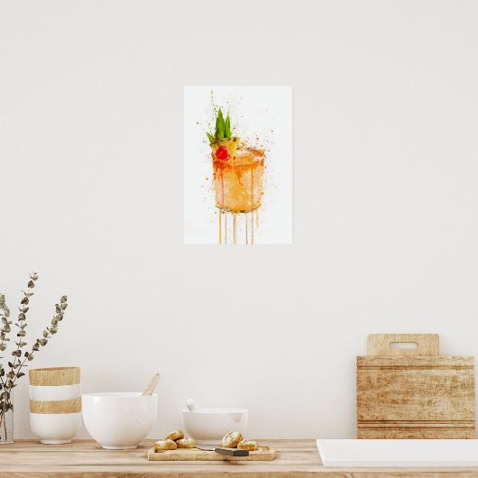 Mai Tai Cocktail Poster (Küche)