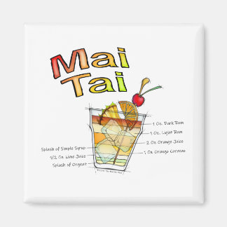 MAI TAI COCKTAIL RECIPART MAGNET