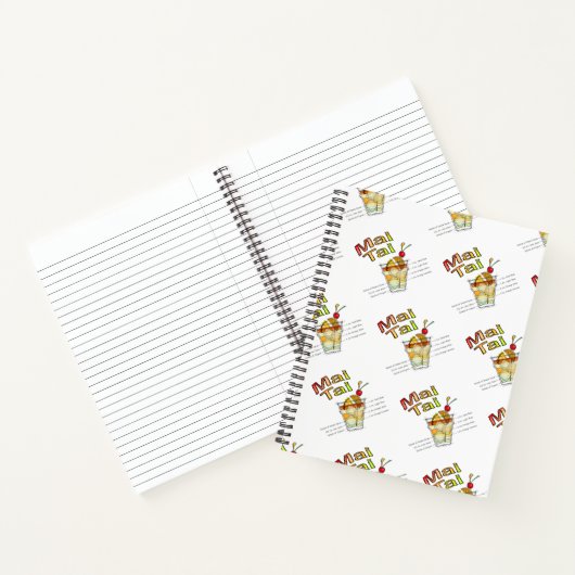 MAI TAI COCKTAIL RECIPART NOTIZBLOCK (Innenseite)