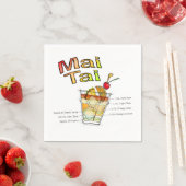 MAI TAI COCKTAIL RECIPART SERVIETTE (Beispiel)