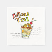 MAI TAI COCKTAIL RECIPART SERVIETTE (Vorderseite)