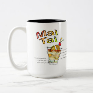 MAI TAI COCKTAIL RECIPART ZWEIFARBIGE TASSE