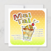 MAI TAI COCKTAIL RECIPE ART MAGNETEINLADUNG (Vorderseite)