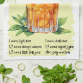 Mai Tai Cocktail Rezept Geschirrtuch (Gefaltet)