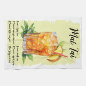 Mai Tai Cocktail Rezept Geschirrtuch (Horizontal)