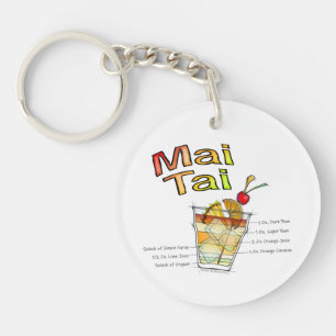 MAI TAI COCKTAIL-REZEPT KUNST SCHLÜSSELANHÄNGER