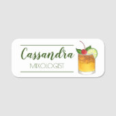 Mai Tai Hawaii Matai Hawaiian Tiki Bar Cocktail Namensschild (Vorderseite)