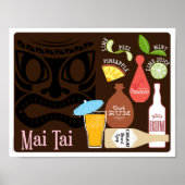 Mai Tai Tiki Bar Cocktail Poster (Vorne)