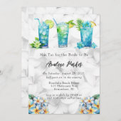 Mai Tai zur Dusche der Braut Einladung (Vorne/Hinten)