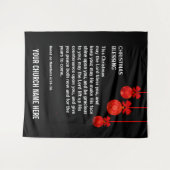 MAI THE LORD BLESS YOU Numbers 6 Christmas Church Wandteppich (Vorderseite (Horizontal))