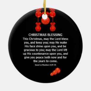 MAI THE LORD BLESS YOU Numbers 6 Christmas Keramik Ornament