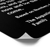 MAI THE LORD BLESS YOU Numbers 6 Christmas Poster (Ecke)