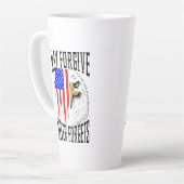 Mai vergeben, nie vergessen Adle Latte Tasse (Linke Ecke)