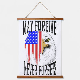 Mai vergeben, nie vergessen Adler Wandteppich Mit Holzrahmen