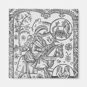 Mai, vom "Almanach DES Bergers", 1491 Magnet