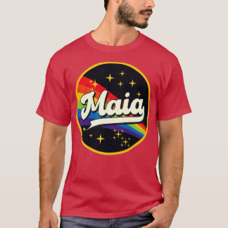Maia Rainbow im Vintagen Weltraumstil T-Shirt