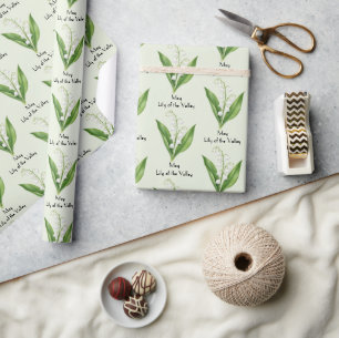 Maiblumen des Maiglöckchens Geschenkpapier