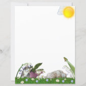 Maiblumen und Katzen Briefpapier (Rückseite)